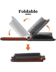 Cepillo de Pelo Plegable con Espejo Mozeat Lens Ámbar 2