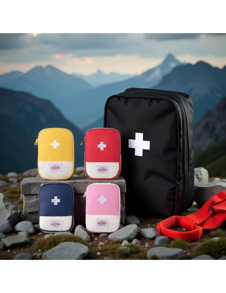 4 Bolsas de Primeros Auxilios Portátiles WaigN - Viaje y Outdoor