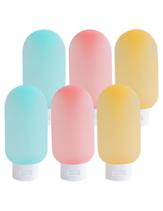 Botellas de Viaje DEWSENSI 6 Pack 2 oz Aprobadas por TSA