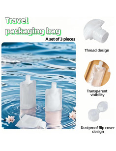 Kit de Botellas de Viaje Chinshwehaw 30ml/50ml/100ml a Prueba de Fugas 2