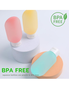 Botellas de Viaje DEWSENSI 6 Pack 2 oz Aprobadas por TSA 2