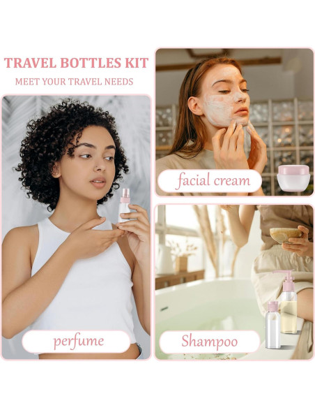 Kit de Botellas de Viaje ANNGO 12 Pack A Prueba de Fugas