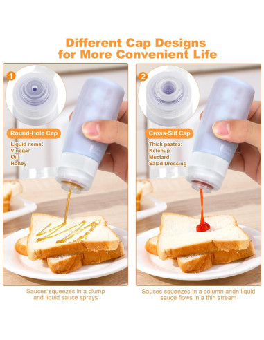 Juego de 4 Botellas de Viaje Seropy 90 ml Silicona A Prueba de Fugas