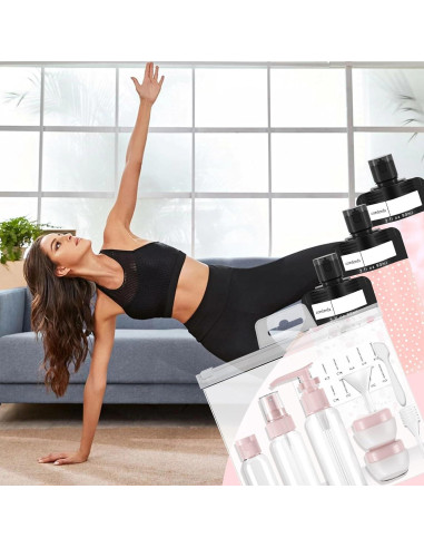 Kit de Botellas de Viaje ANNGO 12 Pack A Prueba de Fugas