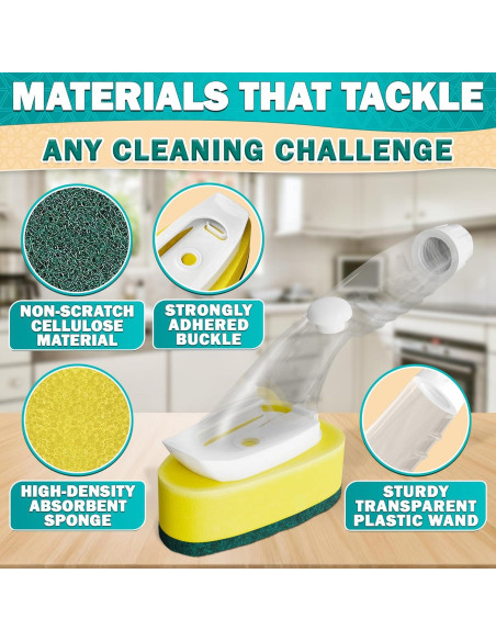 Esponja de Plato con Mango ZOKLU DRH - 7 Recambios Absorbentes