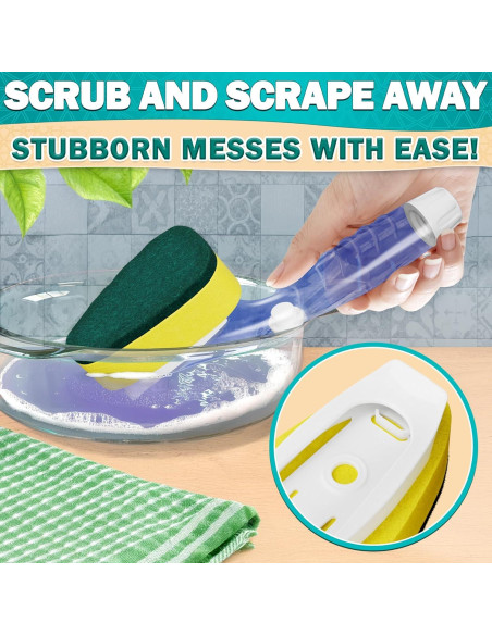 Esponja de Plato con Mango ZOKLU DRH - 7 Recambios Absorbentes