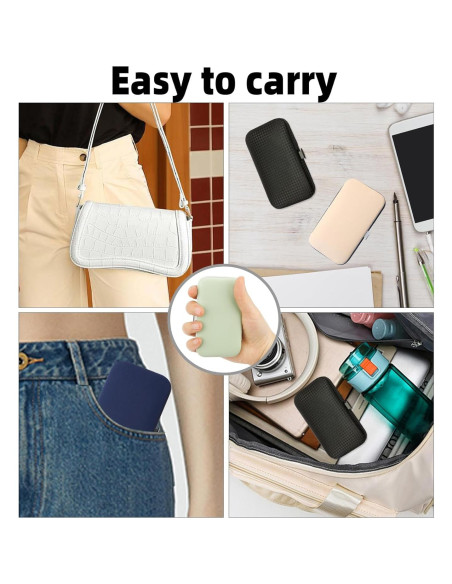 Kit de Manicura y Pedicura 7 Piezas QIHOMPIB Negro