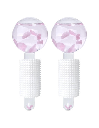Esferas de Hielo Facial Ylowcoo 2PCS Rosa - Masaje Piel Radiante