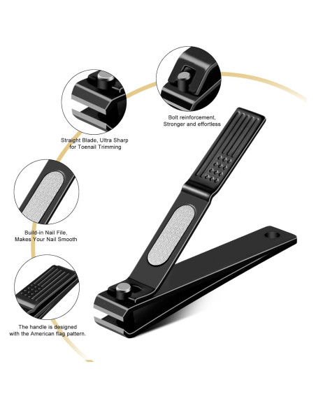 Juego de Cortauñas VAIJOY de Acero Inoxidable con Caja de Estaño