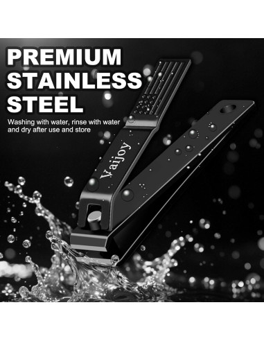 Juego de Cortauñas VAIJOY de Acero Inoxidable con Caja de Estaño