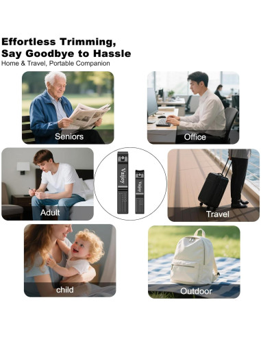 Juego de Cortauñas VAIJOY de Acero Inoxidable con Caja de Estaño