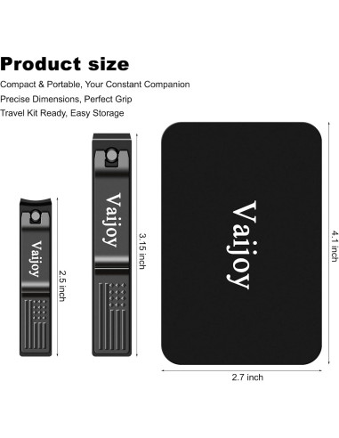 Juego de Cortauñas VAIJOY de Acero Inoxidable con Caja de Estaño
