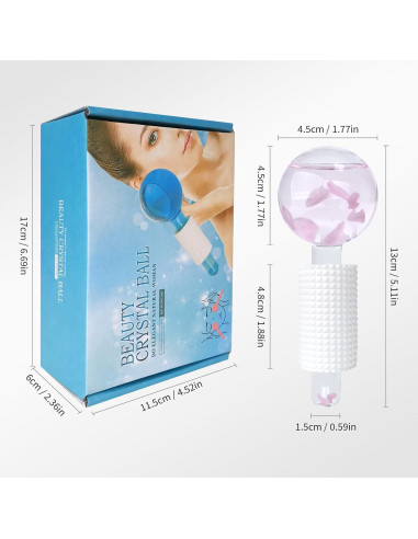 Esferas de Hielo Facial Ylowcoo 2PCS Rosa - Masaje Piel Radiante