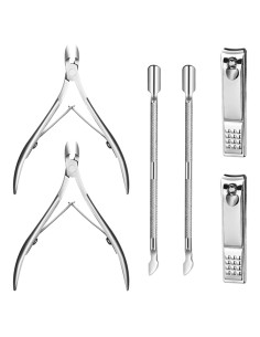 Kit de Manicura y Pedicura SHEHARUHI 6 Pcs Acero Inoxidable
