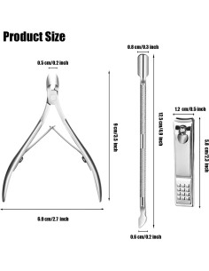 Kit de Manicura y Pedicura SHEHARUHI 6 Pcs Acero Inoxidable 2