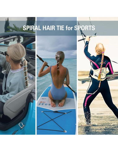 Coletero de Espiral LOTMIAI 25" (64cm) Colorido para Cabello