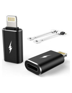Adaptador USB C hembra a Lightning macho TechMatte 2 Pack 2.2A