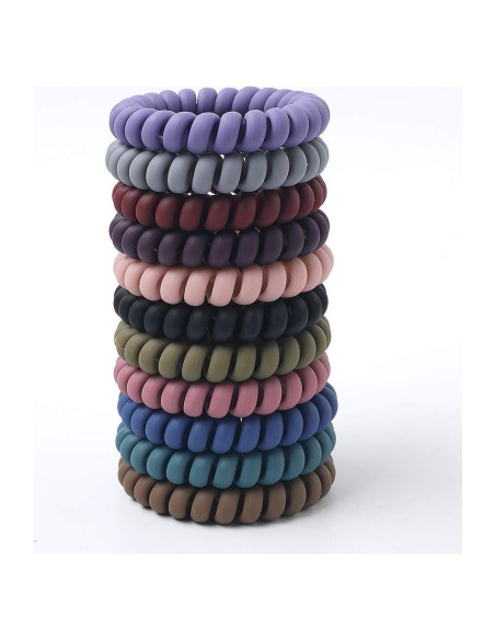 10 Lazos de Cabello Espirales Geettcaifu - TPU Elástico, 5.5cm