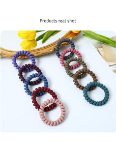 10 Lazos de Cabello Espirales Geettcaifu - TPU Elástico, 5.5cm 2