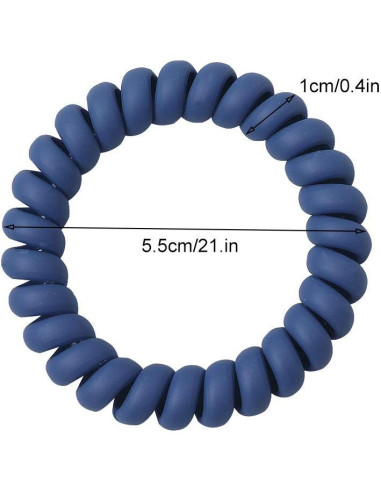 10 Lazos de Cabello Espirales Geettcaifu - TPU Elástico, 5.5cm