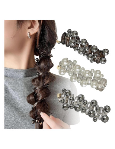 3 Piezas Cintas para Cabello Espiral DNZPFU, Suaves y Resistentes