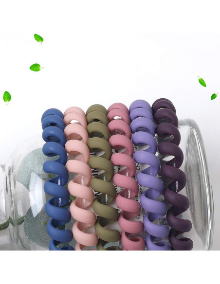 10 Lazos de Cabello Espirales Geettcaifu - TPU Elástico, 5.5cm