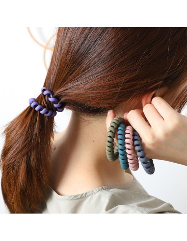 10 Lazos de Cabello Espirales Geettcaifu - TPU Elástico, 5.5cm