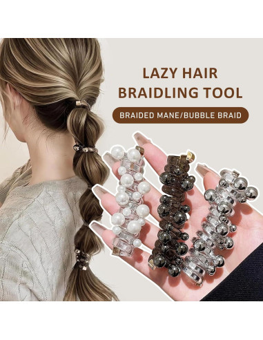 3 Piezas Cintas para Cabello Espiral DNZPFU, Suaves y Resistentes