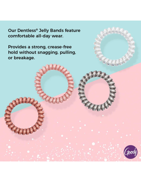 Bandas de Gel Sin Marcas Goody - 4 Bobinas Navideñas Brillantes