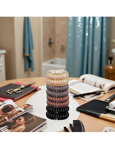 8 Tiras de Cabello Espirales Jowxsx - Sin Pliegues, Impermeables
