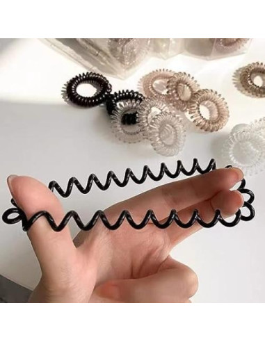 8 Tiras de Cabello Espirales Jowxsx - Sin Pliegues, Impermeables