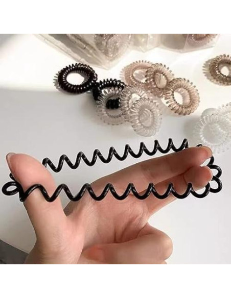 8 Tiras de Cabello Espirales Jowxsx - Sin Pliegues, Impermeables