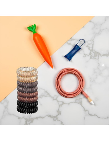 8 Tiras de Cabello Espirales Jowxsx - Sin Pliegues, Impermeables