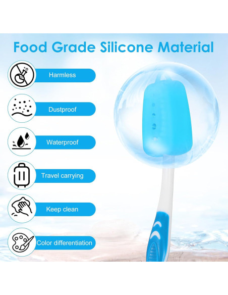 Paquete de 8 Cubiertas de Silicona YBEATY para Cepillos de Dientes