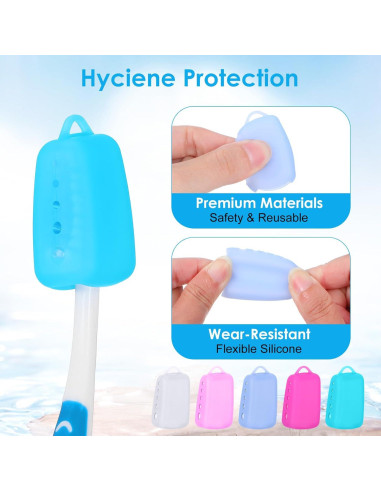 Paquete de 8 Cubiertas de Silicona YBEATY para Cepillos de Dientes