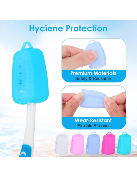 Paquete de 8 Cubiertas de Silicona YBEATY para Cepillos de Dientes