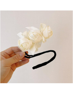 Fabricador de moños rosa blanca ASTRQLE - Accesorio para peinados 2