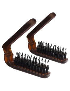 Paquete de 2 Cepillos de Pelo Plegables Qjaiune Ámbar
