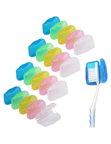 100 Cubiertas de Cepillo de Dientes Portátiles PP - Estuches Protectores