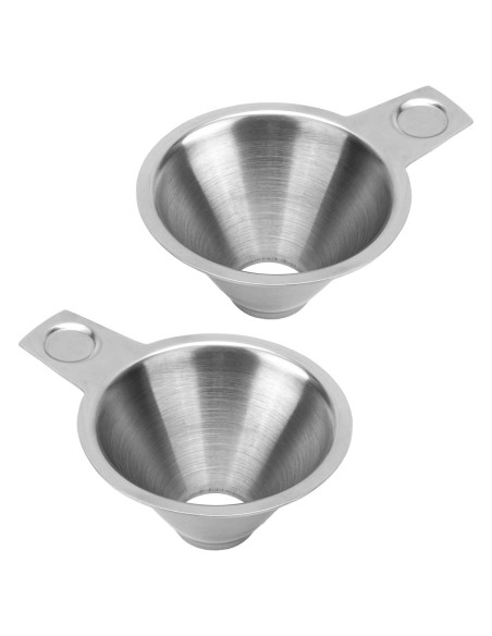 2 Embudos de Acero Inoxidable Reutilizables 7 cm Gosknor