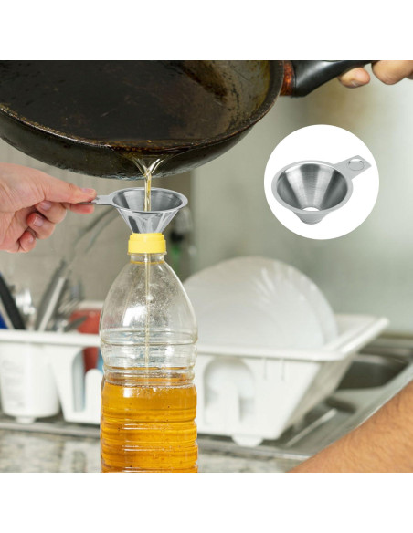 2 Embudos de Acero Inoxidable Reutilizables 7 cm Gosknor