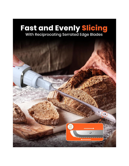 Cuchillo Eléctrico Inalámbrico Laudlife 40.7 cm Ergonomico Azul