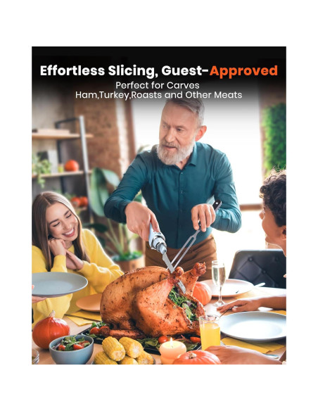 Cuchillo Eléctrico Inalámbrico Laudlife 40.7 cm Ergonomico Azul