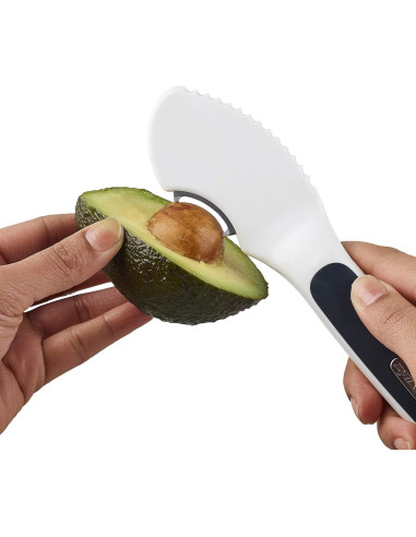 Cortador de Aguacate Zyliss 4-en-1 Blanco - Multifuncional 19.05 cm
