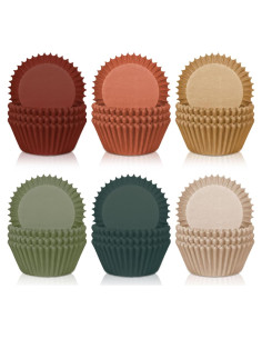 Forros de Cupcake Otoñales Whaline 300 Pcs 5.08 cm