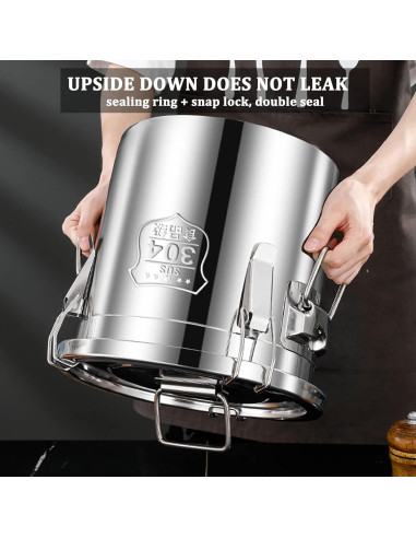 Contenedor Hermético de Acero Inoxidable 6L LOYALHEARTDY