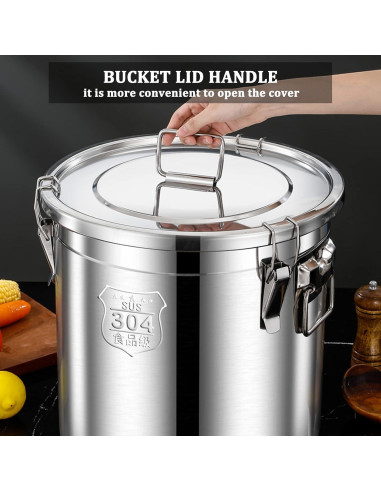 Contenedor Hermético de Acero Inoxidable 6L LOYALHEARTDY