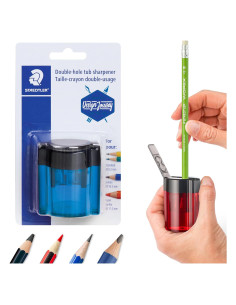 Afilador de Lápices STAEDTLER Doble Orificio con Tapa - 1 Cuenta