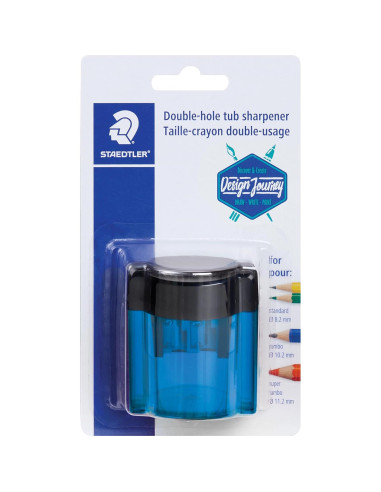 Afilador de Lápices STAEDTLER Doble Orificio con Tapa - 1 Cuenta