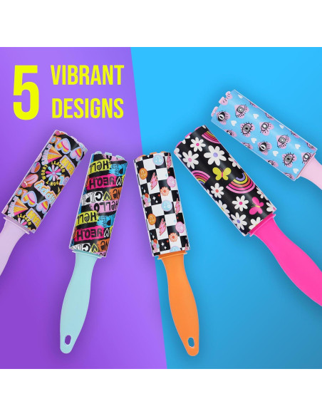 Paquete de 5 Rollos de Rodillos Lint Mini Expressions - Compactos